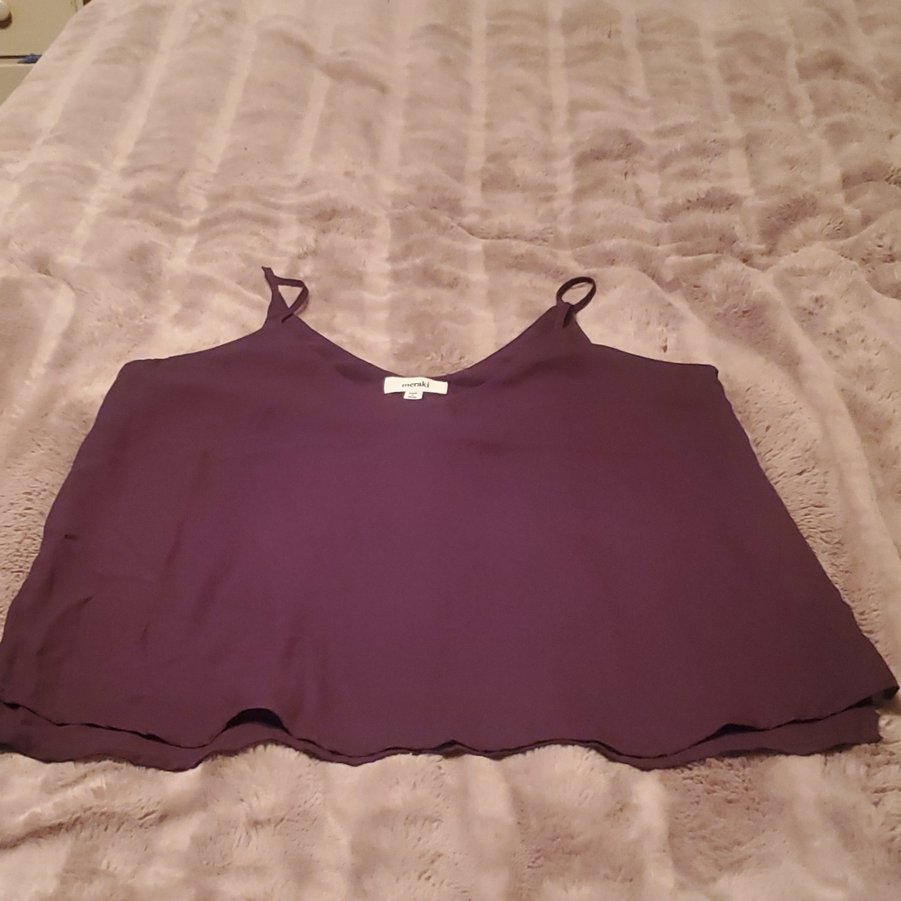 Dressy purple meraki tank top